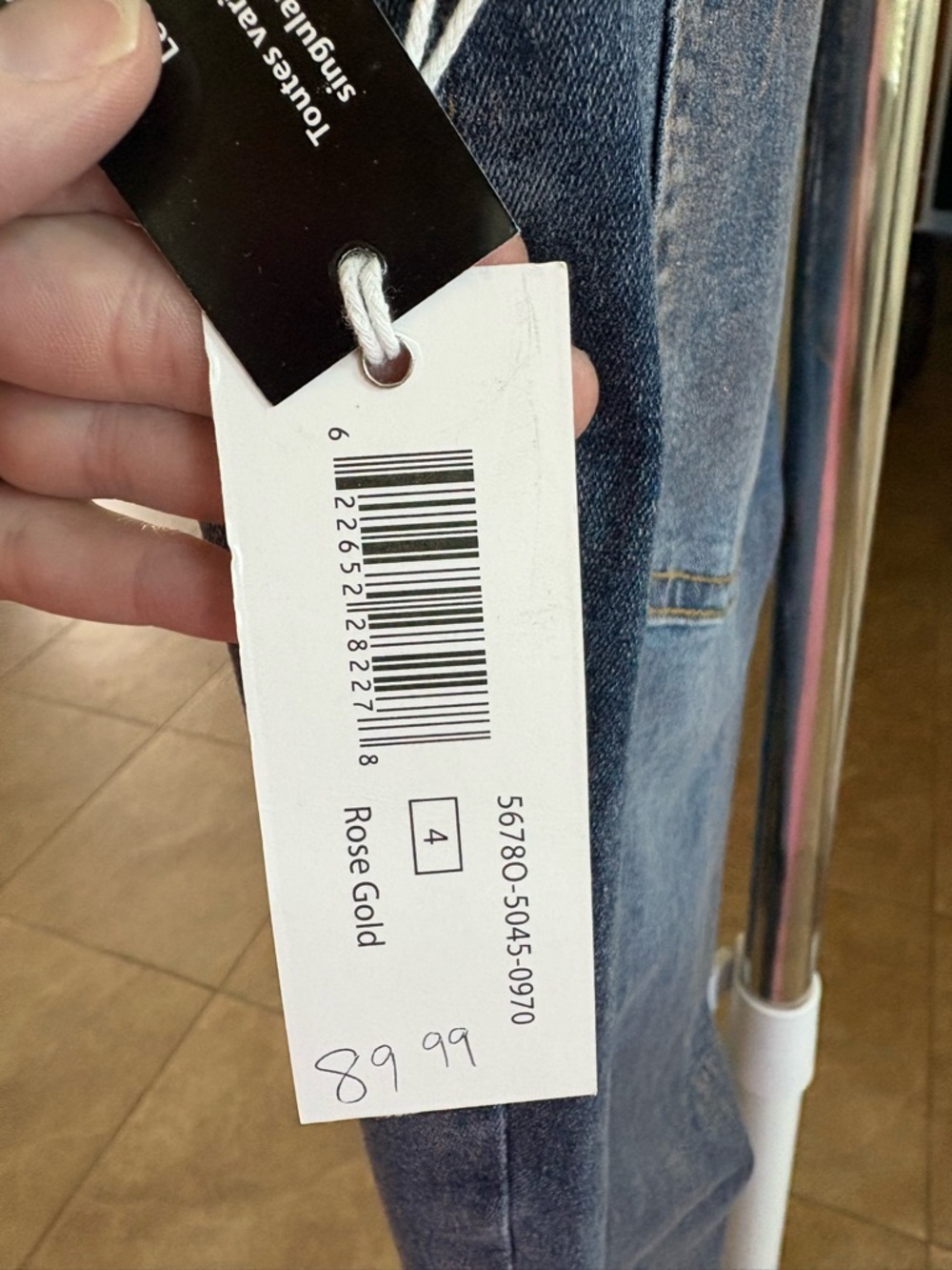 Tribal Jeans Rose Gold Shimmer Skinny Jeans | Stretch Denim | Multiple Sizes NWT - Picture 2 of 2